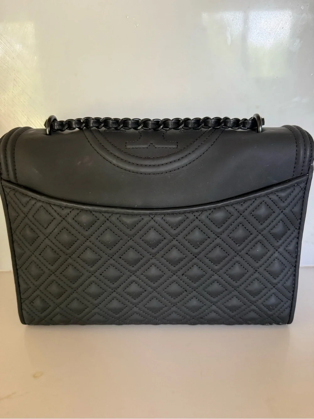 Tory Burch Fleming Matte Crossbody Black/Black.